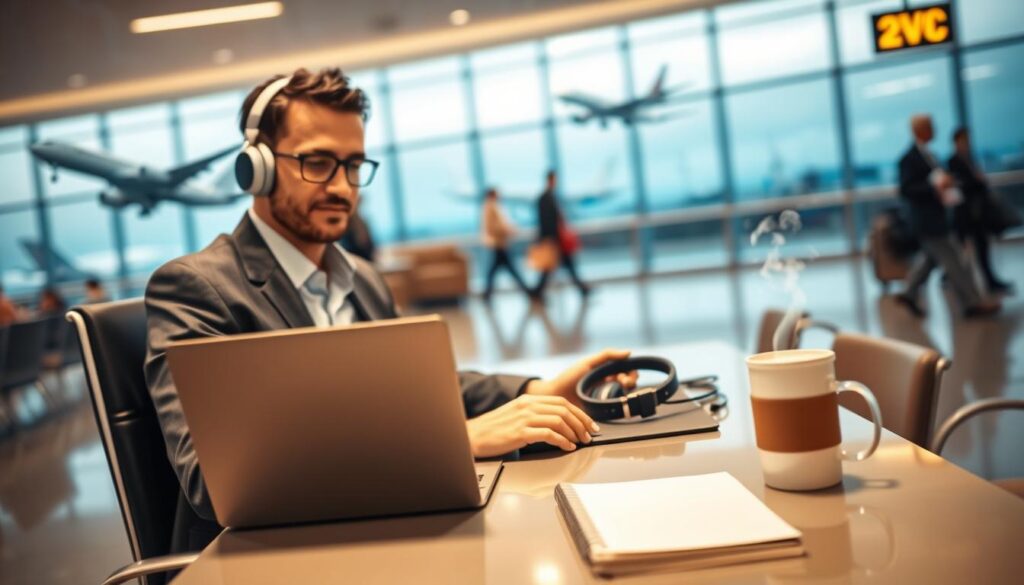 Productivity strategies for business travel