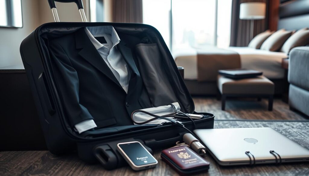 business travel packing